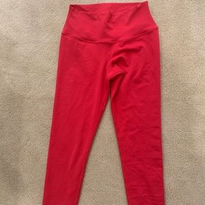 Alo Yoga Red Leggings (7/8 and High Waist)